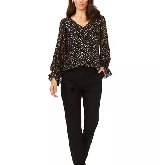 Black and Gold Blouse - Picture 2 of 9